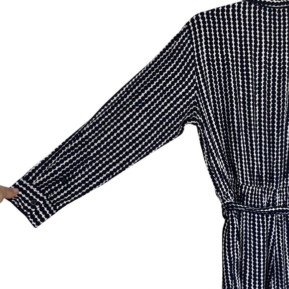 Marimekko Uniqlo Womens Jumpsuit Size M Black Dotted Long Sleeve Pure Rayon New - Picture 5 of 12